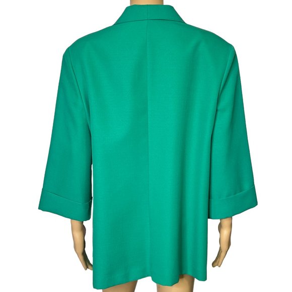 RARE Vintage Nikki Womens 16 Emerald Forest Green Suit Jacket Blazer - Picture 6 of 11